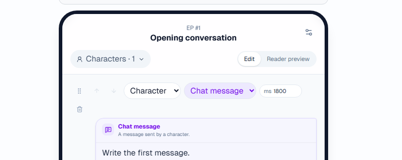 Characters opens the speaker manager.