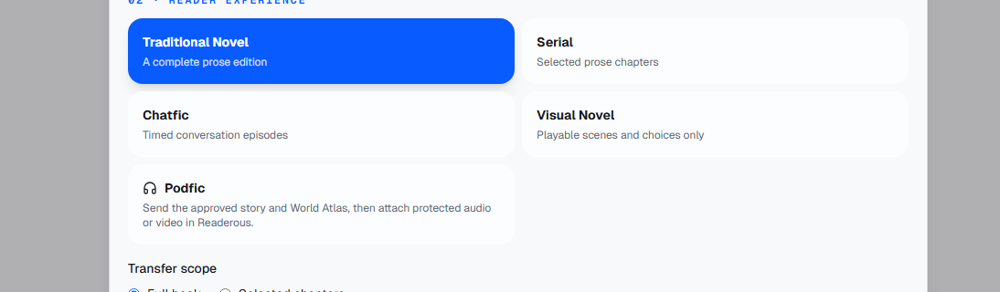 Select the format you are sending.