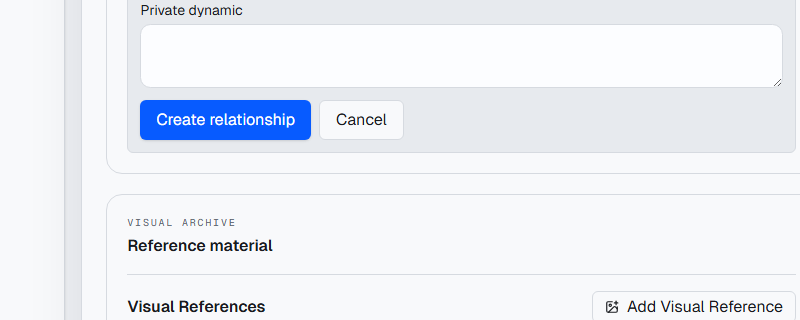Create relationship saves this connection.