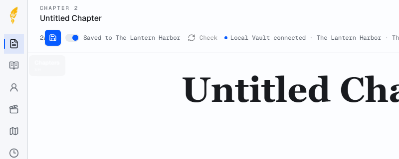 The Save button is in the manuscript toolbar.